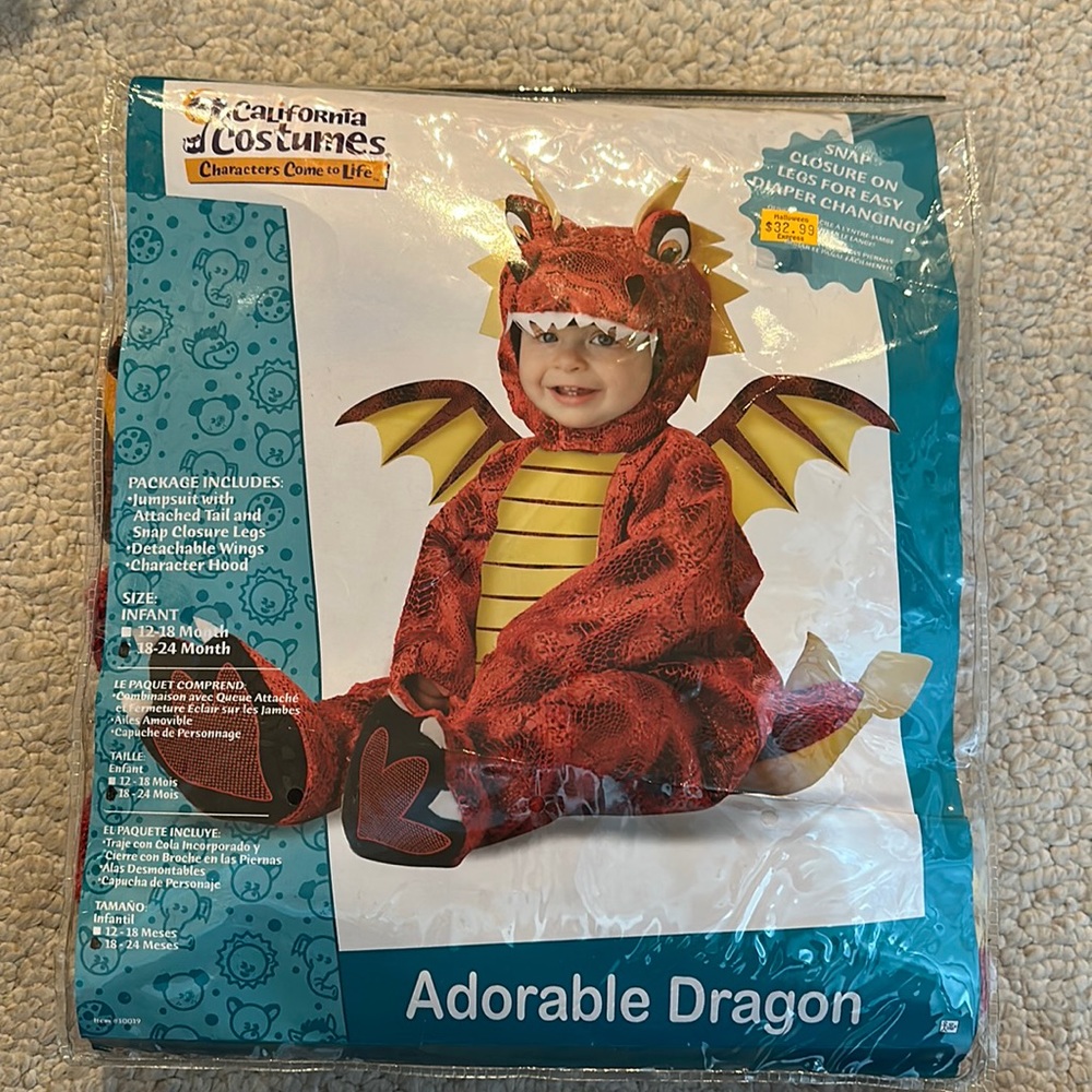 Toddler dragon costume.